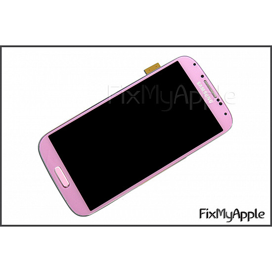 Samsung Galaxy S4 i9505 / i9507 LCD Touch Screen Digitizer Assembly with Frame - Pink [Full OEM]